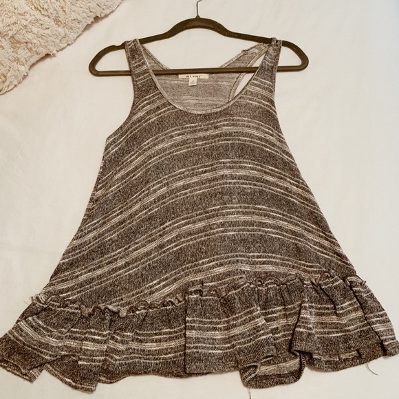 Francesca's Collections Tops - Knit Tank with Lace Appliqué